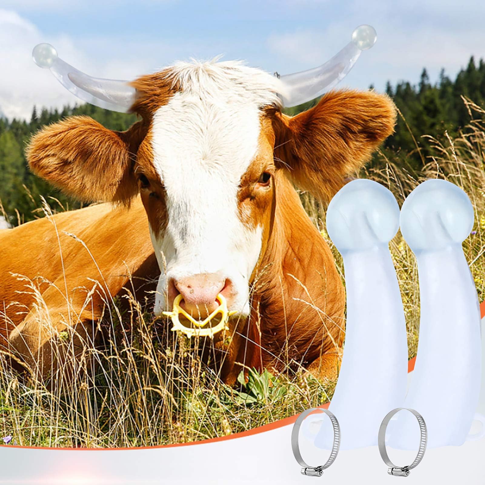 Coperture per Corno di Mucca, 2 Pezzi Protezioni per Corno Bovino con Angoli Arrotondati
