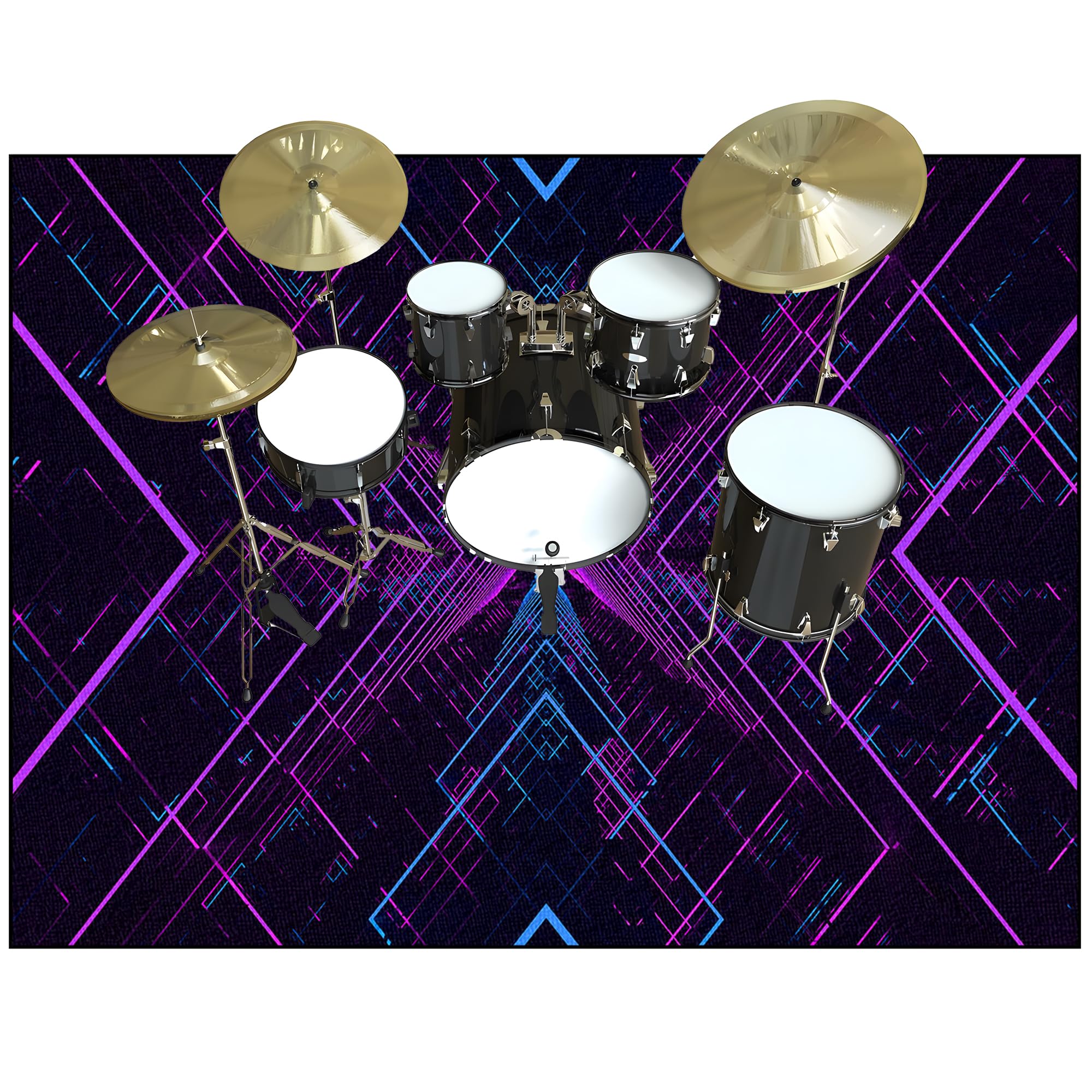 Dywan z baterią akustyczną, dźwiękoszczelny dywanik z baterią, elektroniczny dywanik do bębna basowego, antypoślizgowy do bębna basowego i innych elementów zestawu dywaników do dywanika 140 x 100 cm