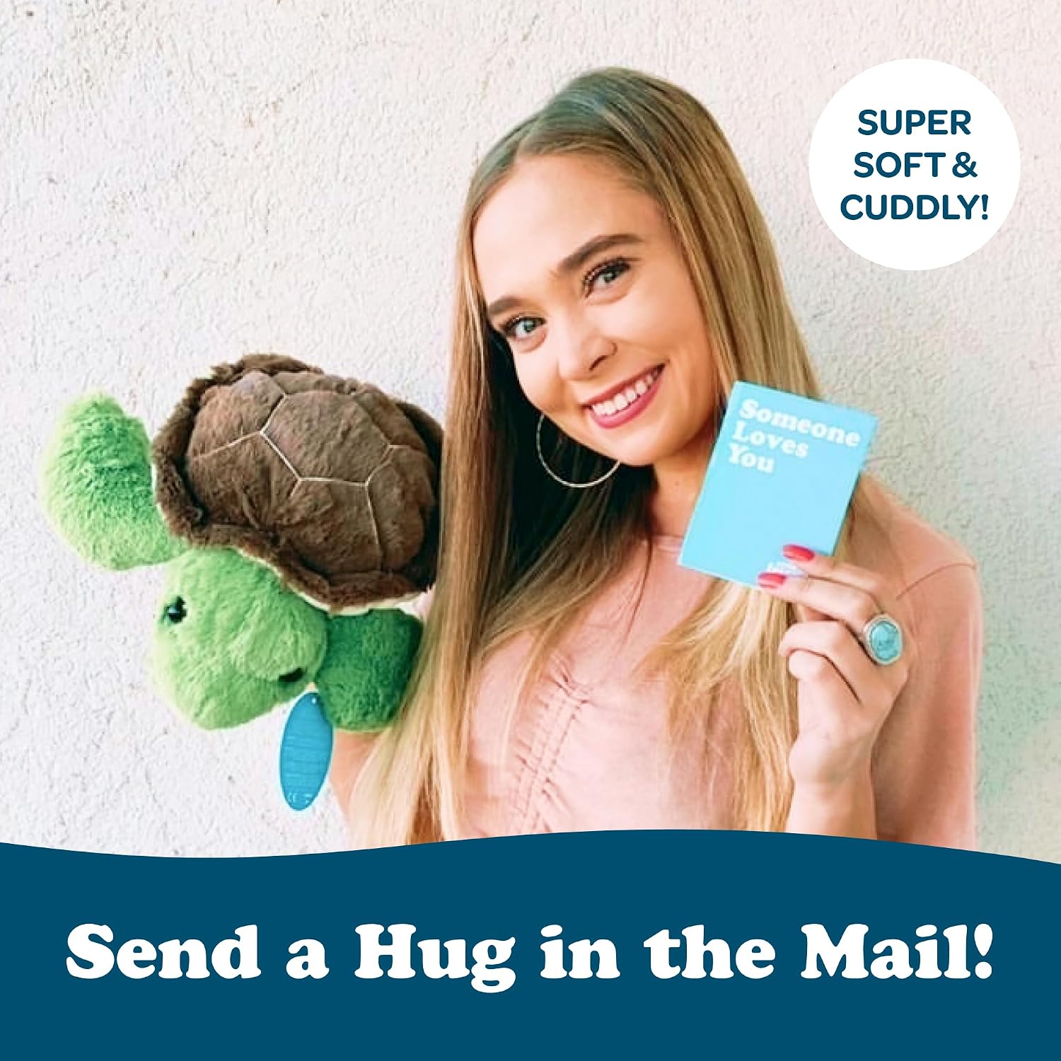 SendAFriend Tucker the Turtle Stuffed Animal Care Package, Someone Loves You Box, Great Gift for Any Reason (Miss You Notecard)