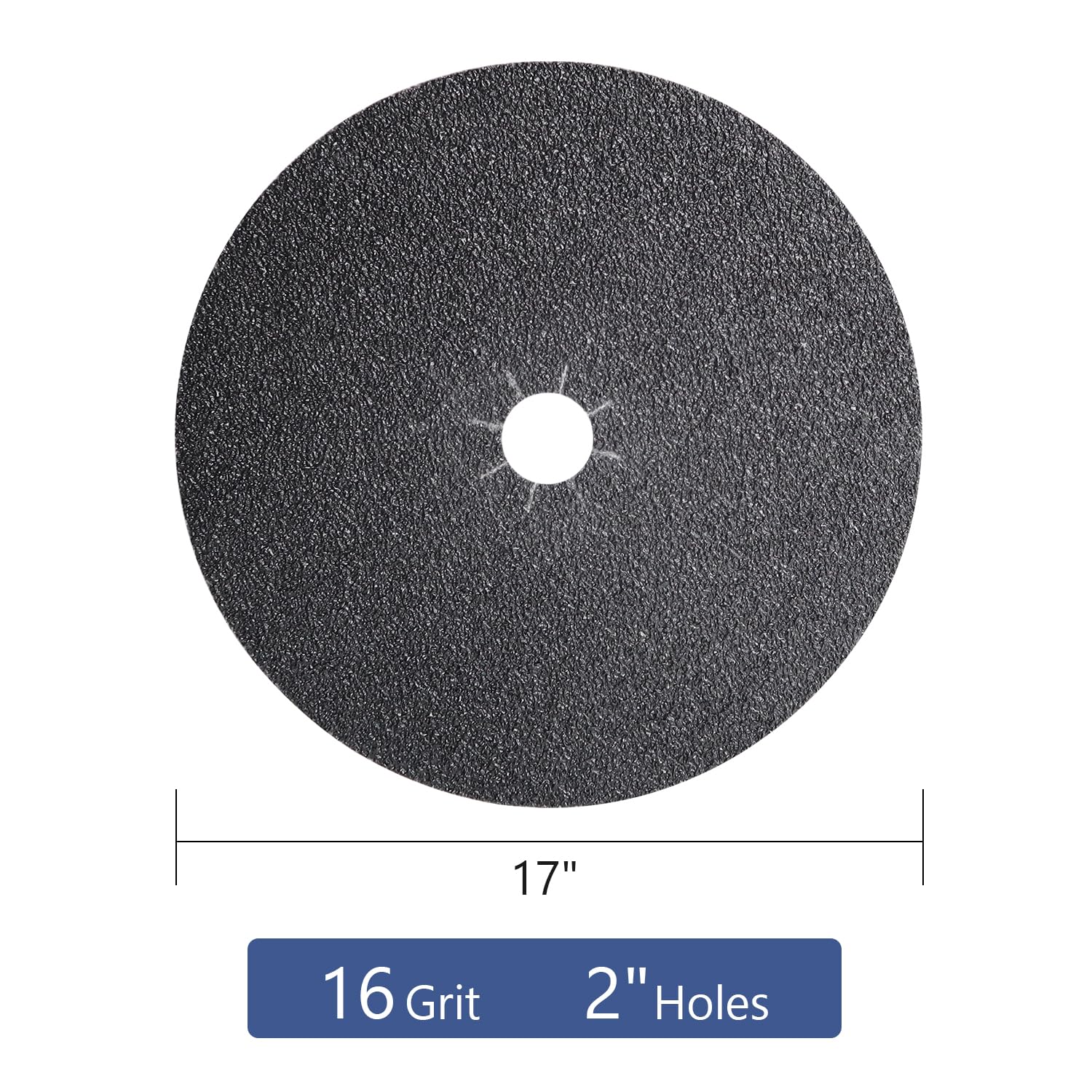HUAALIUCHE Boden-Schleifscheibe mit Stoffrückseite, Siliziumkarbid, 43,2 x 5,1 cm, Löcher für Beton, Stein, Körnung 16, 3 Stück