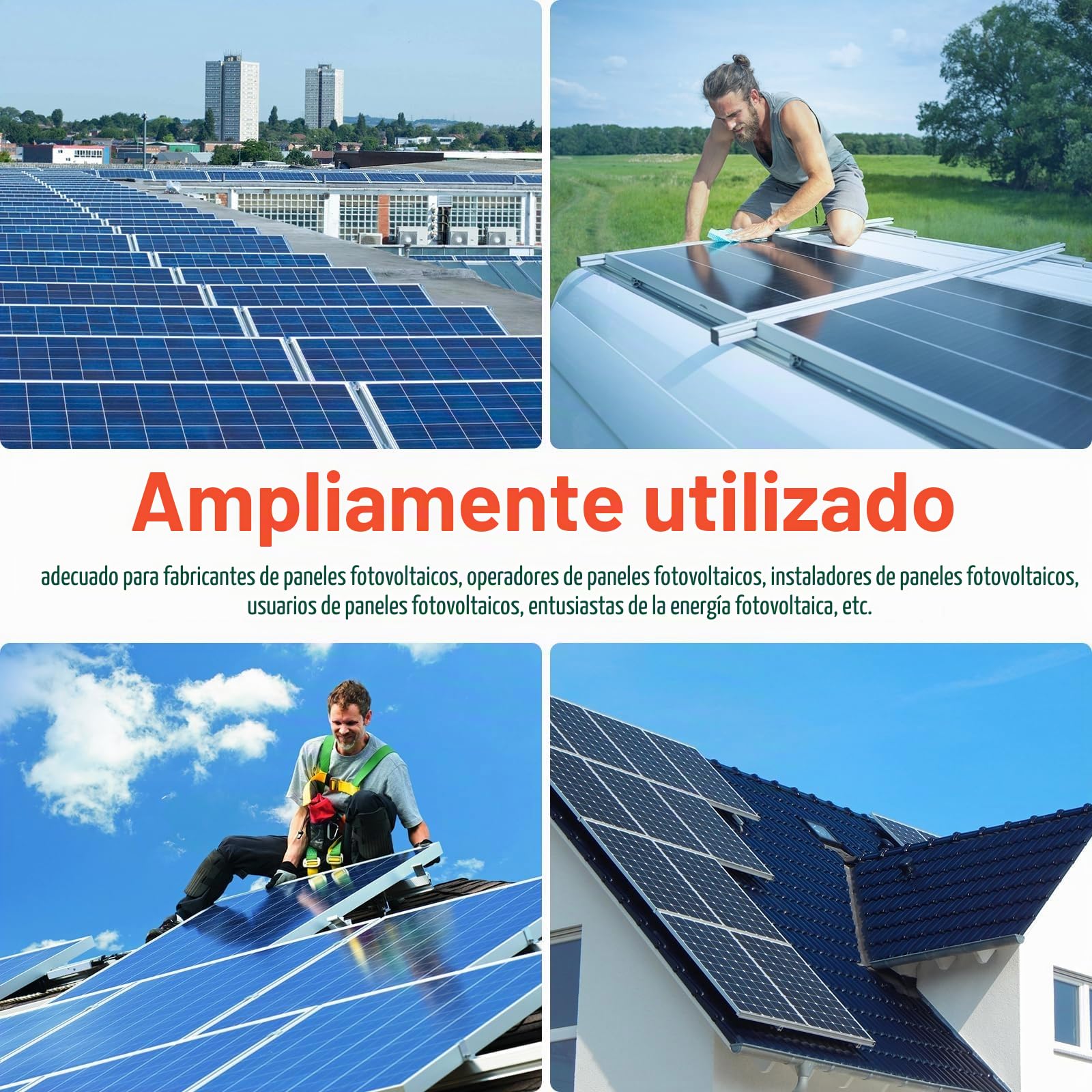Multímetro para paneles solares de 1800 W, medidor de potencia fotovoltaica MPPT con retroiluminación LCD, detección automática/manual, mide voltaje de circuito abierto y punto de máxima potencia.