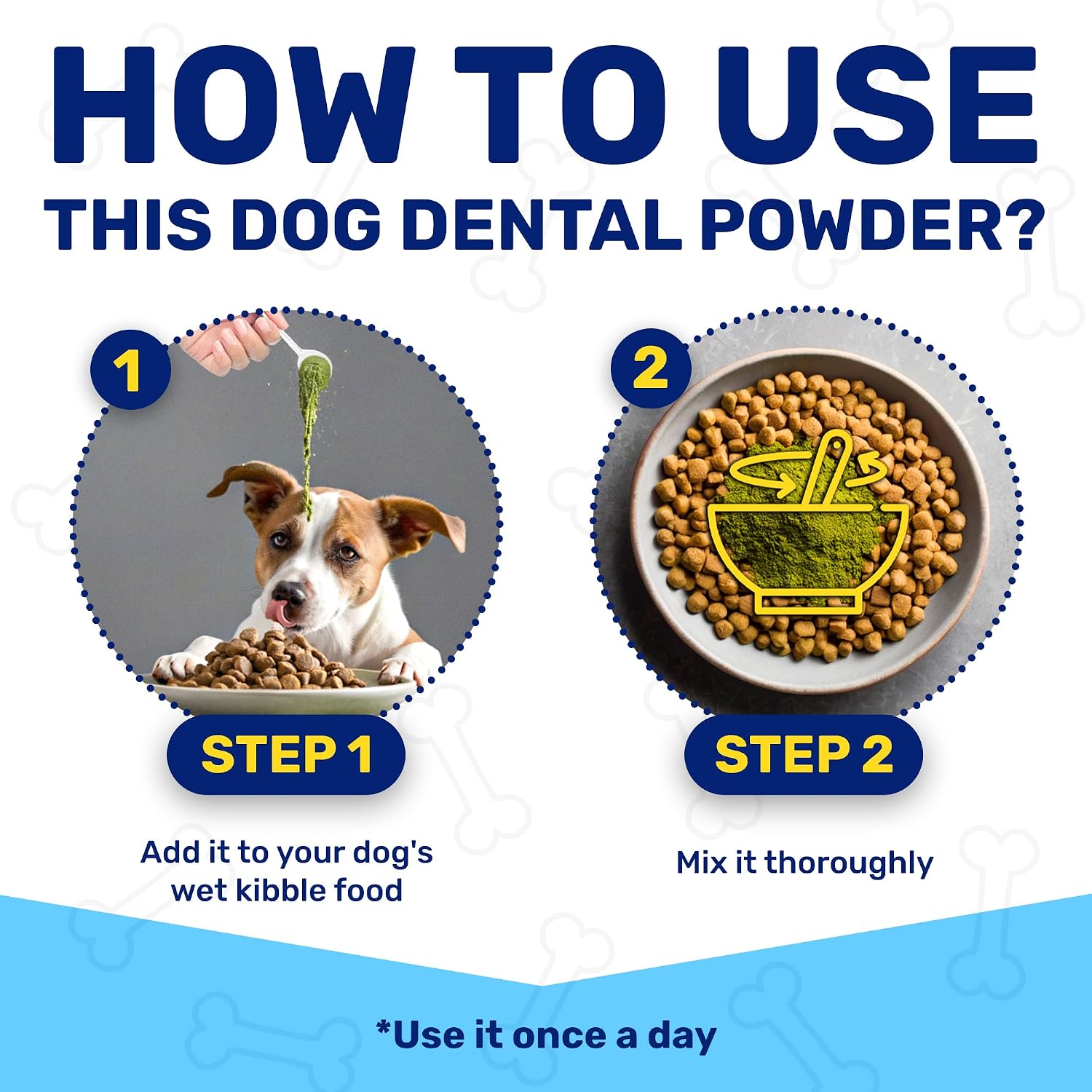 Dog Breath Freshener with Probiotics | Dog Dental Powder | Teeth Cleaning with Valerian Flavor | Suitable for All Breeds | 50 G