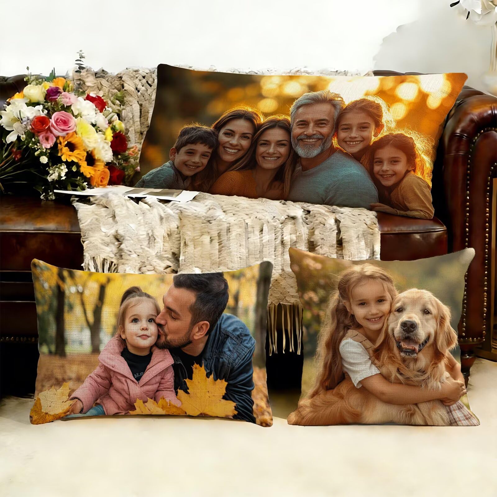 Cojin Personalizado Foto a Doble Cara 60x180cm - Cojines Exterior,Funda de Almohada Impermeable - Regalo Original para San Valentín y Aniversario Parejas para Cama Sofa Terraza Salon Jardin J1-287