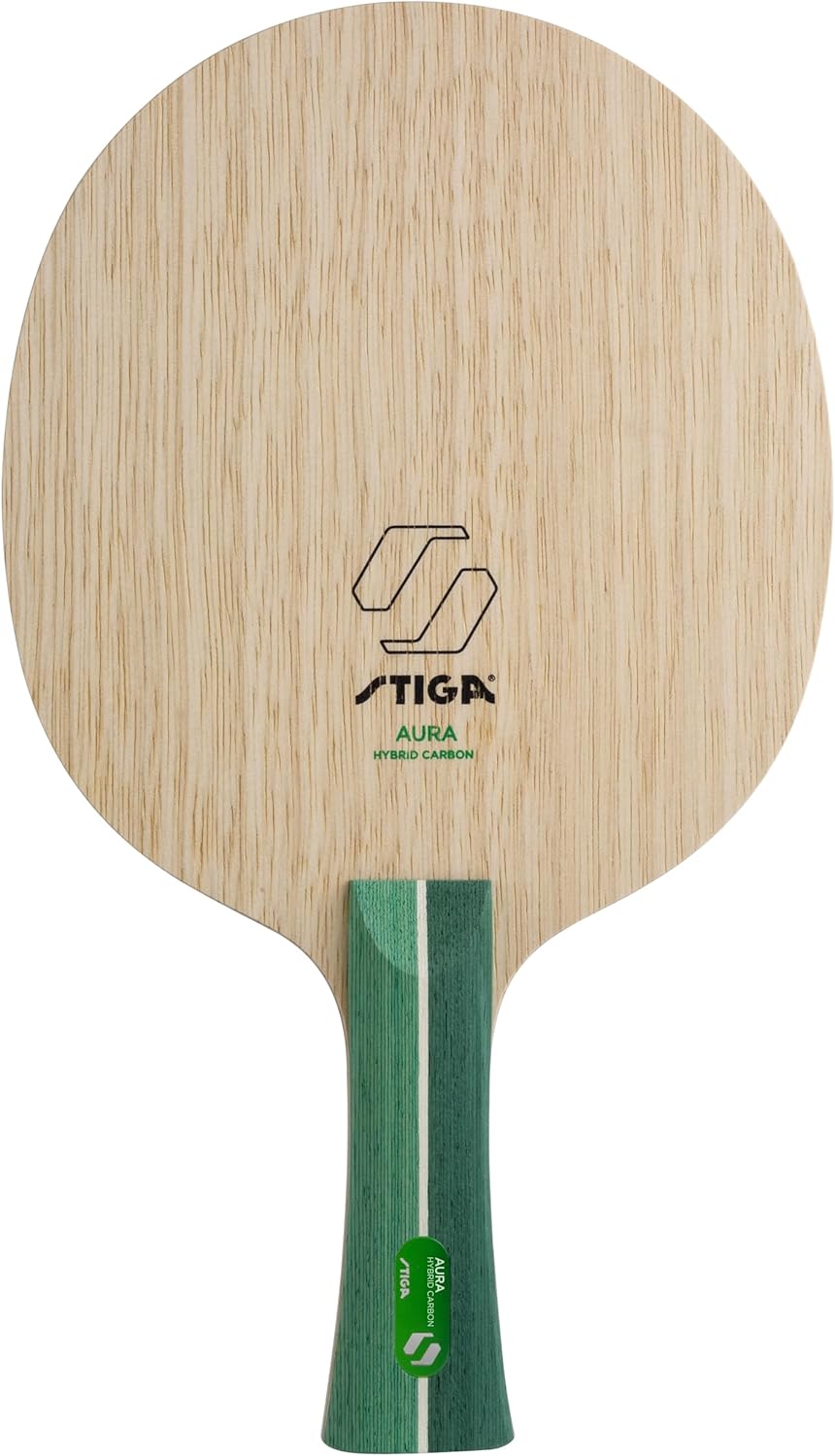 Stiga Aura Hybrid Carbon, Offensive Carbon + Fiber Table Tennis Blade for Power & Precision Shots, Competition Approved for Top Players