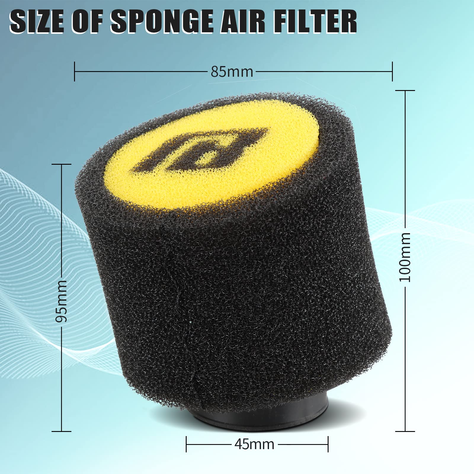 NIBBI Motorcycle Carburetor, PE22mm Flange Carb for 110cc 125cc 130cc with Carb Jets, for Dirt Bike Pit Bike ATV Go karts Moped Scooter 2/4 Stroke Engine with 45mm Air Filters