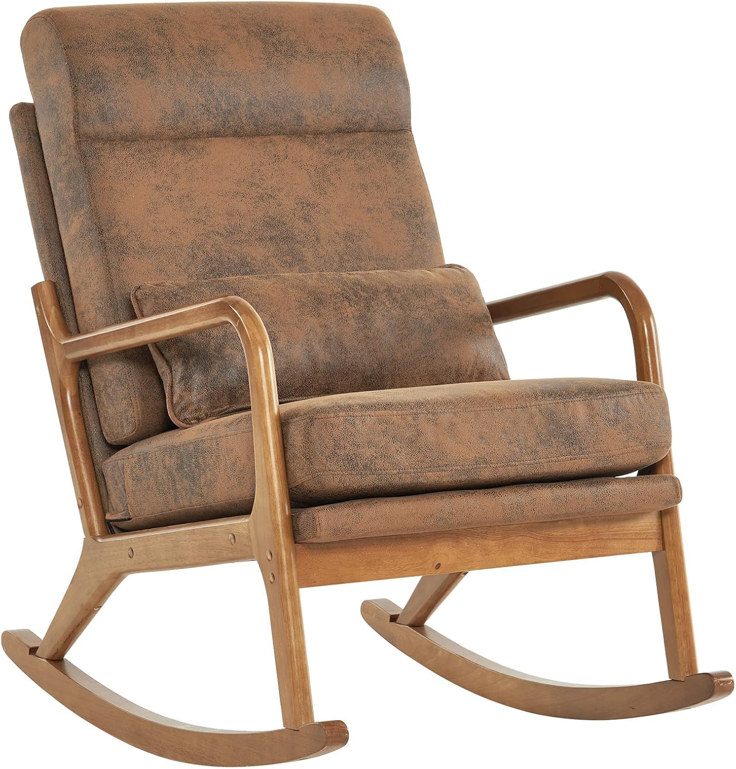 Karl home Rocking Chair for Nursery High Black Nursing Chair Accent Rocker