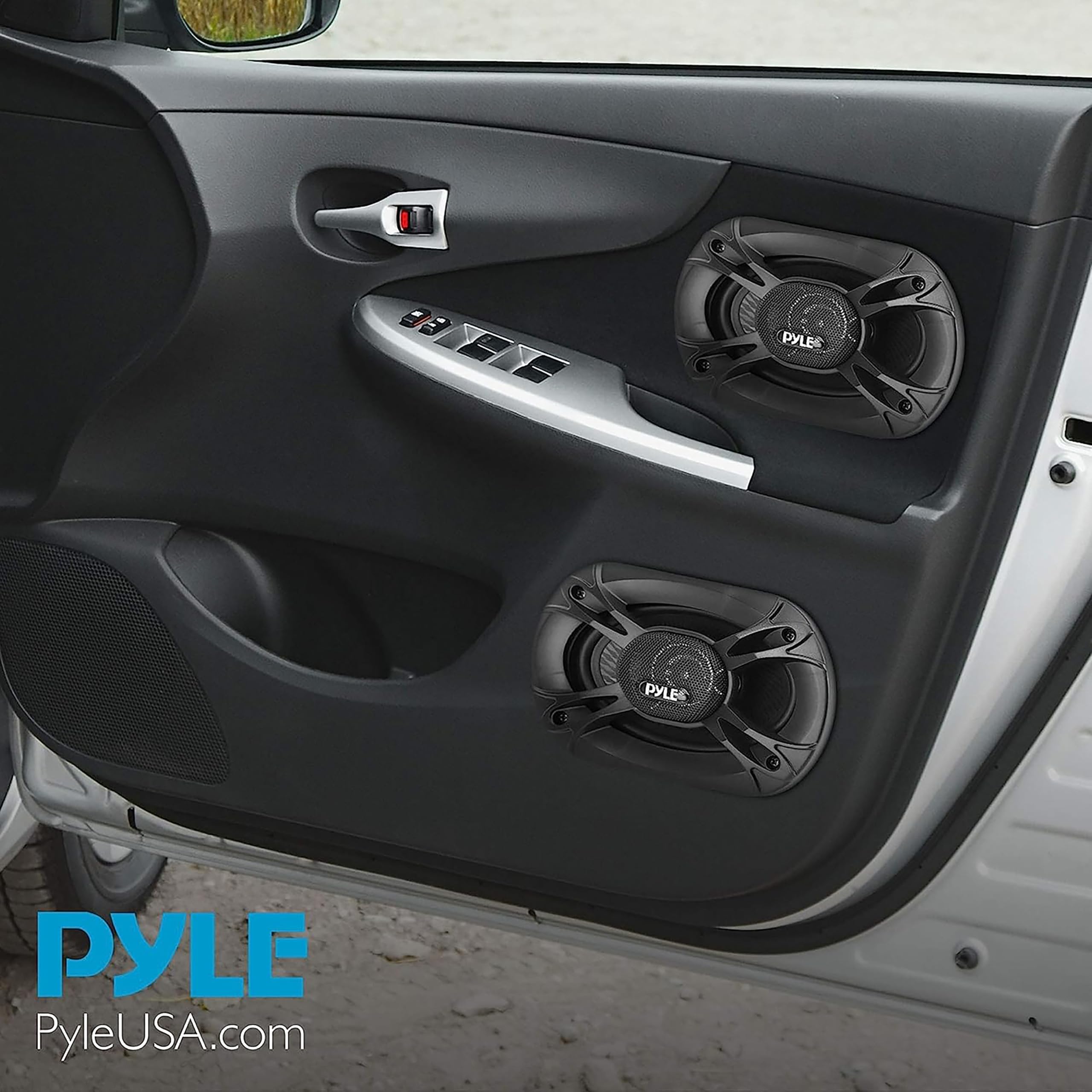 Pyle Auto Lautsprecher Boxen Paar, 15x 23cm 4-Wege Auto Lautsprecher Set, Autolaustprecher 500W mit Hochtöner & Car Einbaulautsprecher für Soundsystem, Kfz Autobox mit Kabel und Montagematerial
