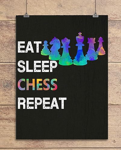 Miniatura 9 de Eat Sleep Chess Repeat Quote Wall Art, 11"x14" Unframed Print Poster, Ideal for Chess Players and Lovers of the Original Game of Kings
