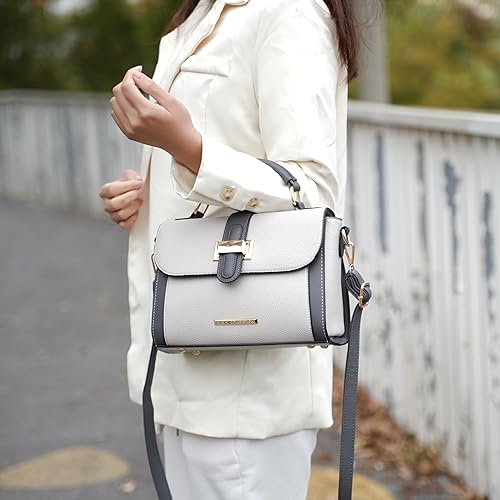 Miniatura 4 de MKF Collection Mia K - Bolso bandolera de cuero vegano con asa superior, bolso cruzado para mujer