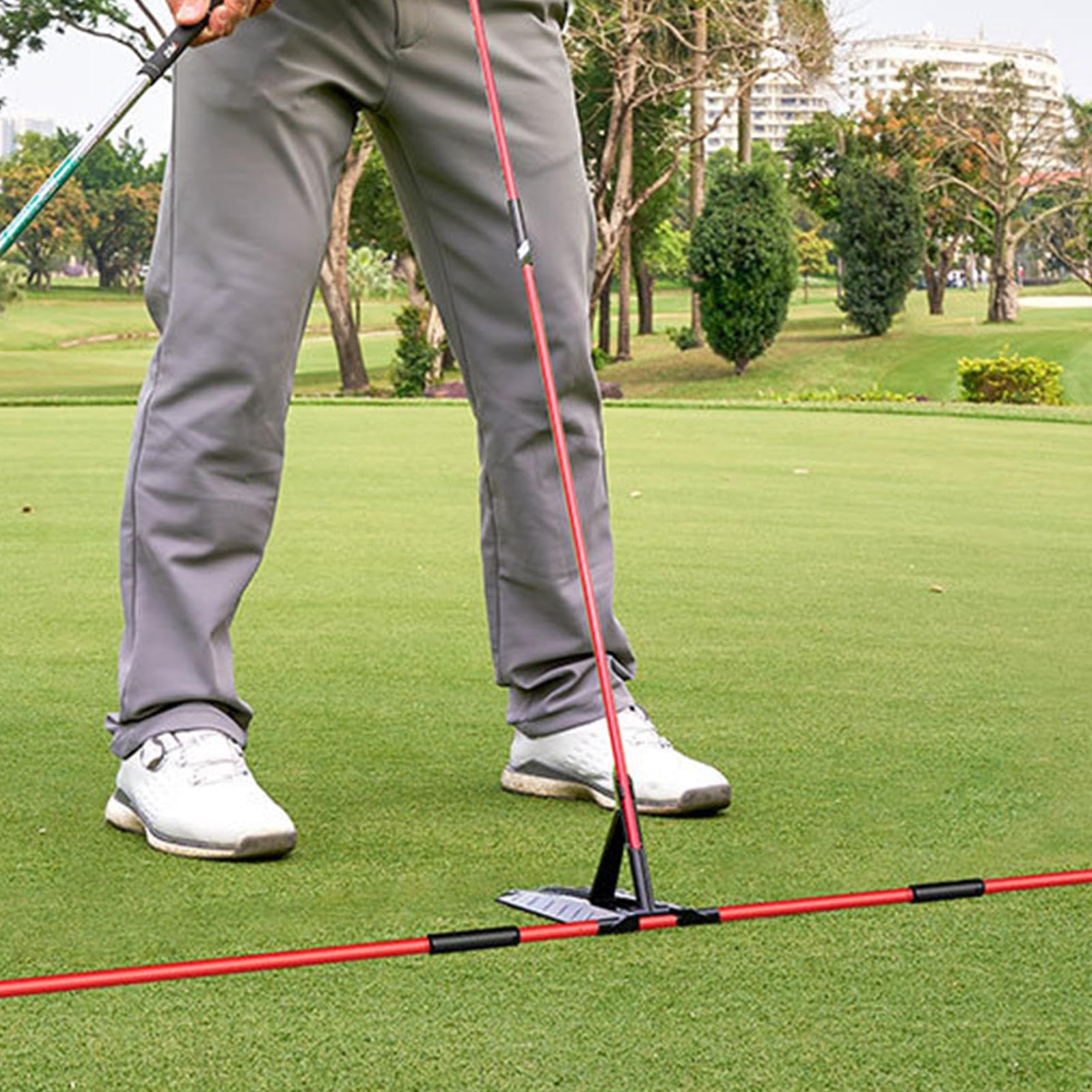 Golf Alignment Sticks, Portable Training Aid, Multi-Functional Swing Trainer, Precision Practice Tool, for Golfers & Sports Lovers, 0.41x0.41 inches, Accuracy Training Tool