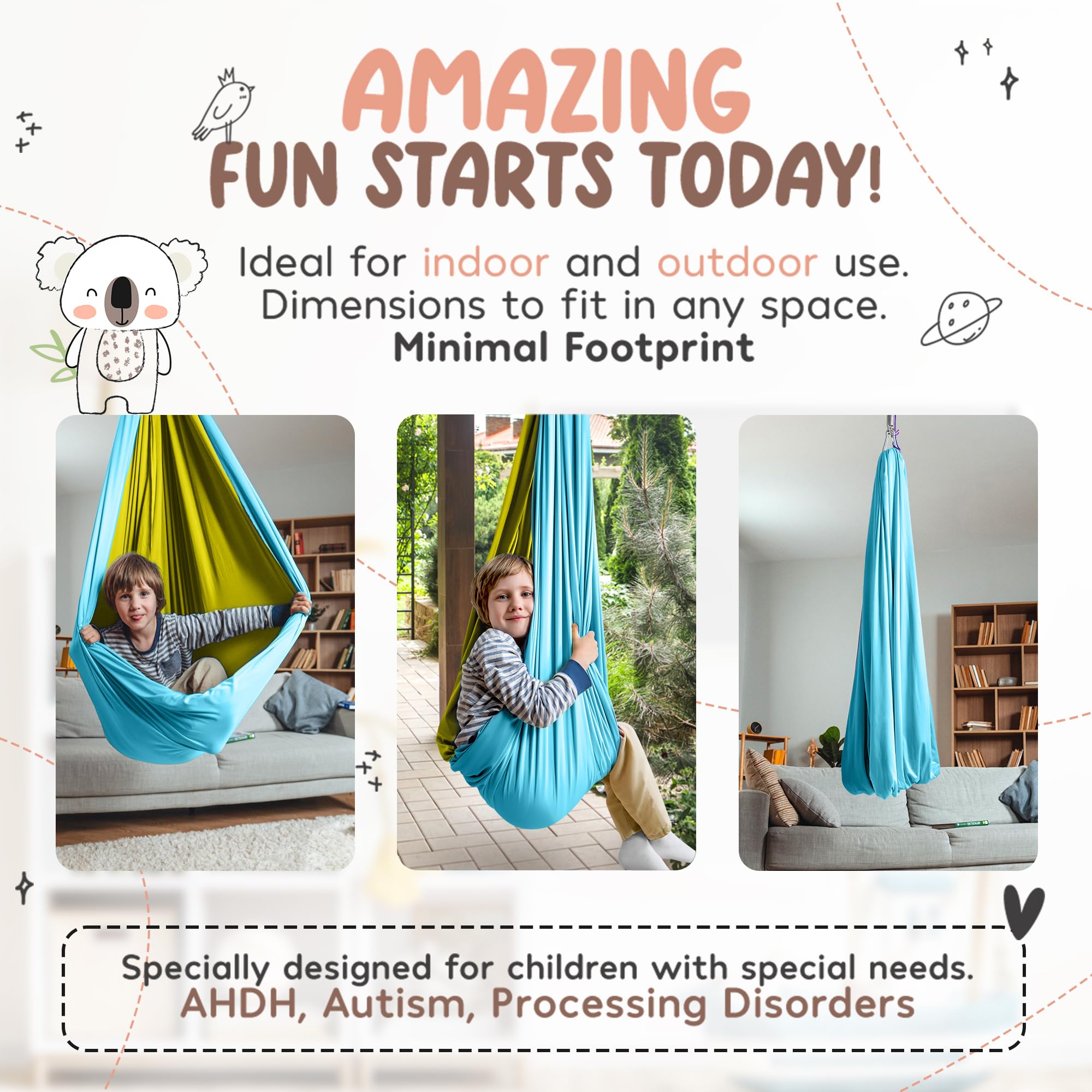 Snapklik.com : Sensory Swing Innovative Multi-Directional Spring ...