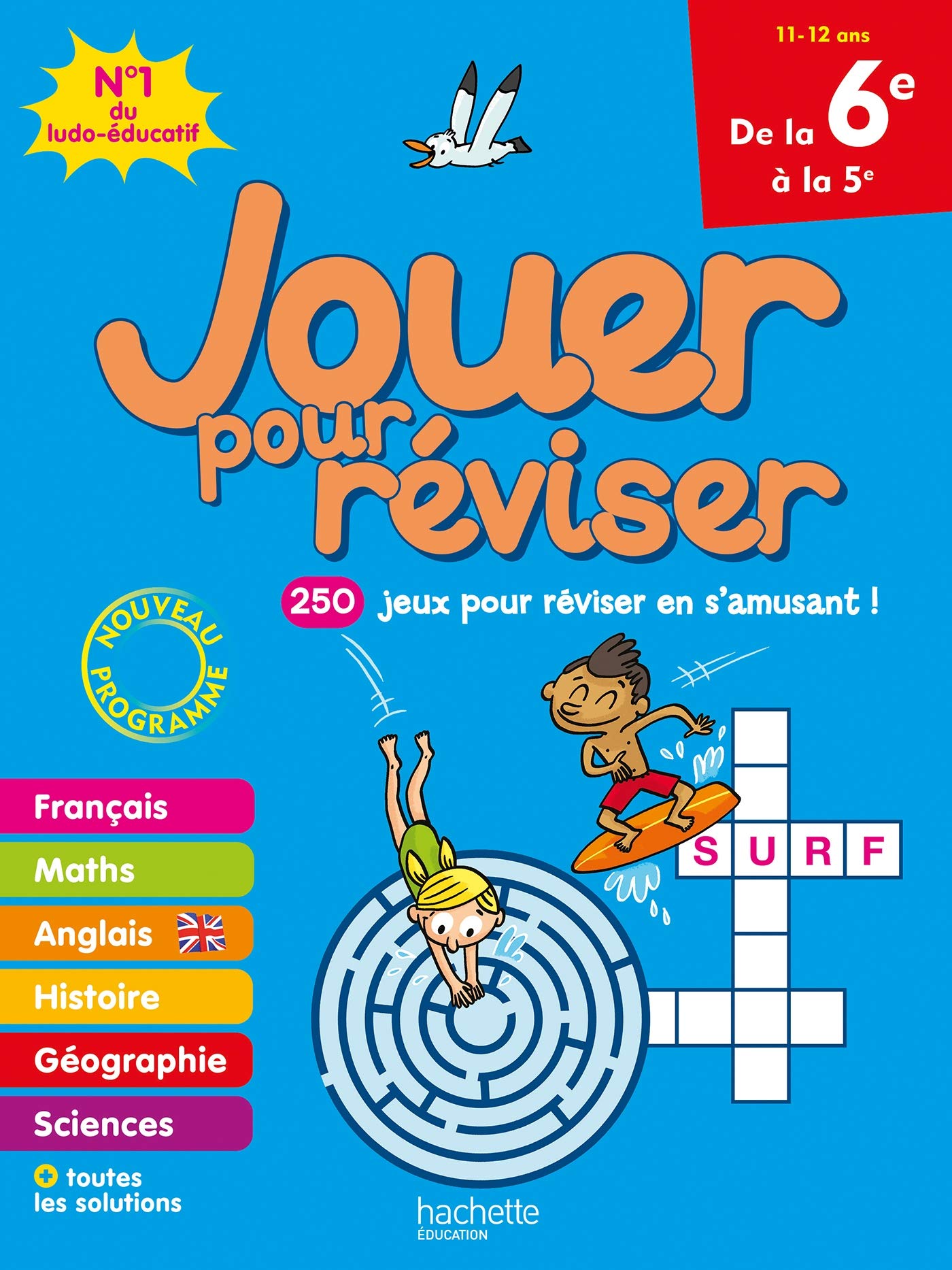 Jouer pour réviser - De la 6e à la 5e - Cahier de vacances 2026: Avec un crayon