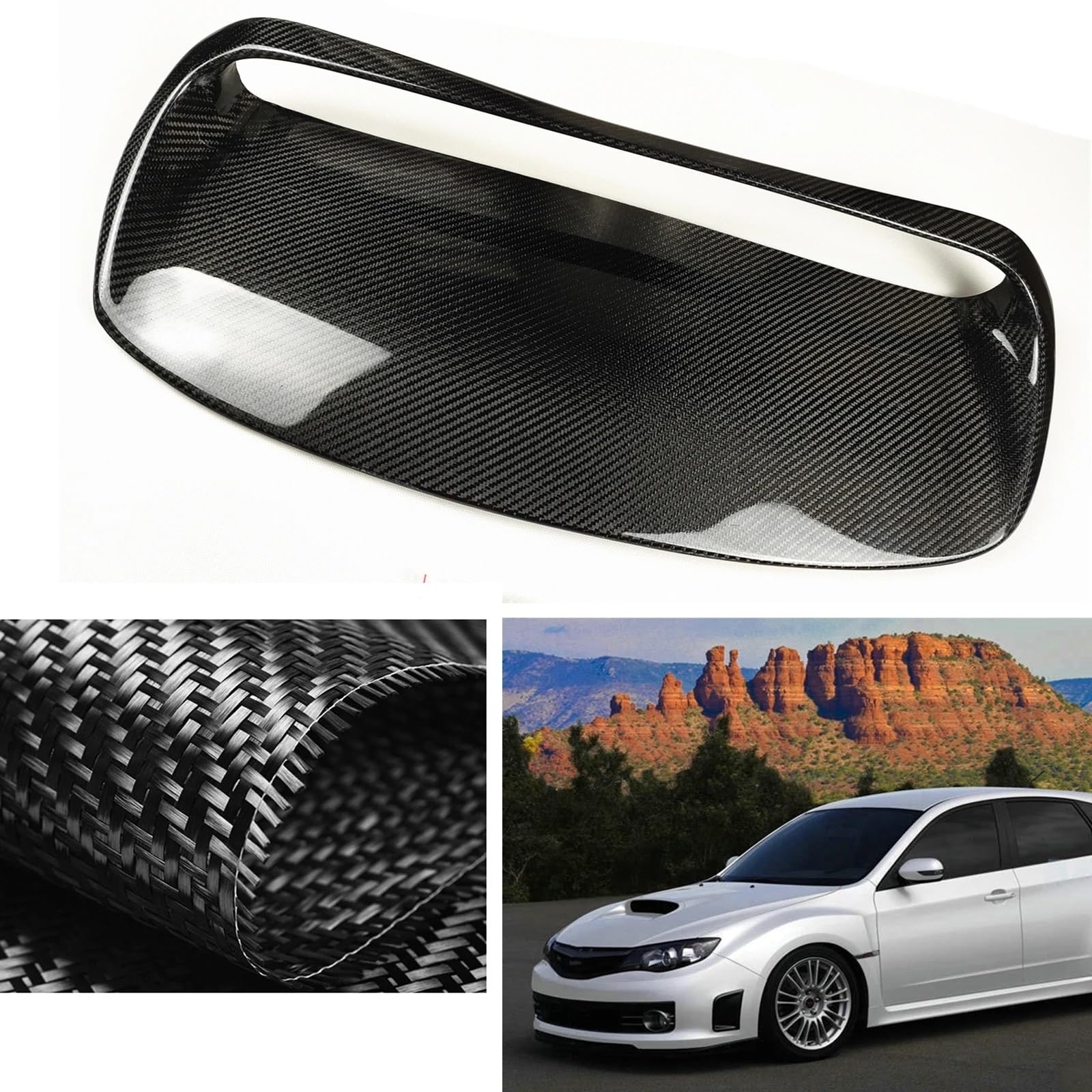 Pokrywa wlotu powietrza Pasuje do Subaru Impreza WRX STi 10. Zderzak przedni silnika maski osłona wylotu powietrza Vent tapicerka Scoop z włókna węglowego