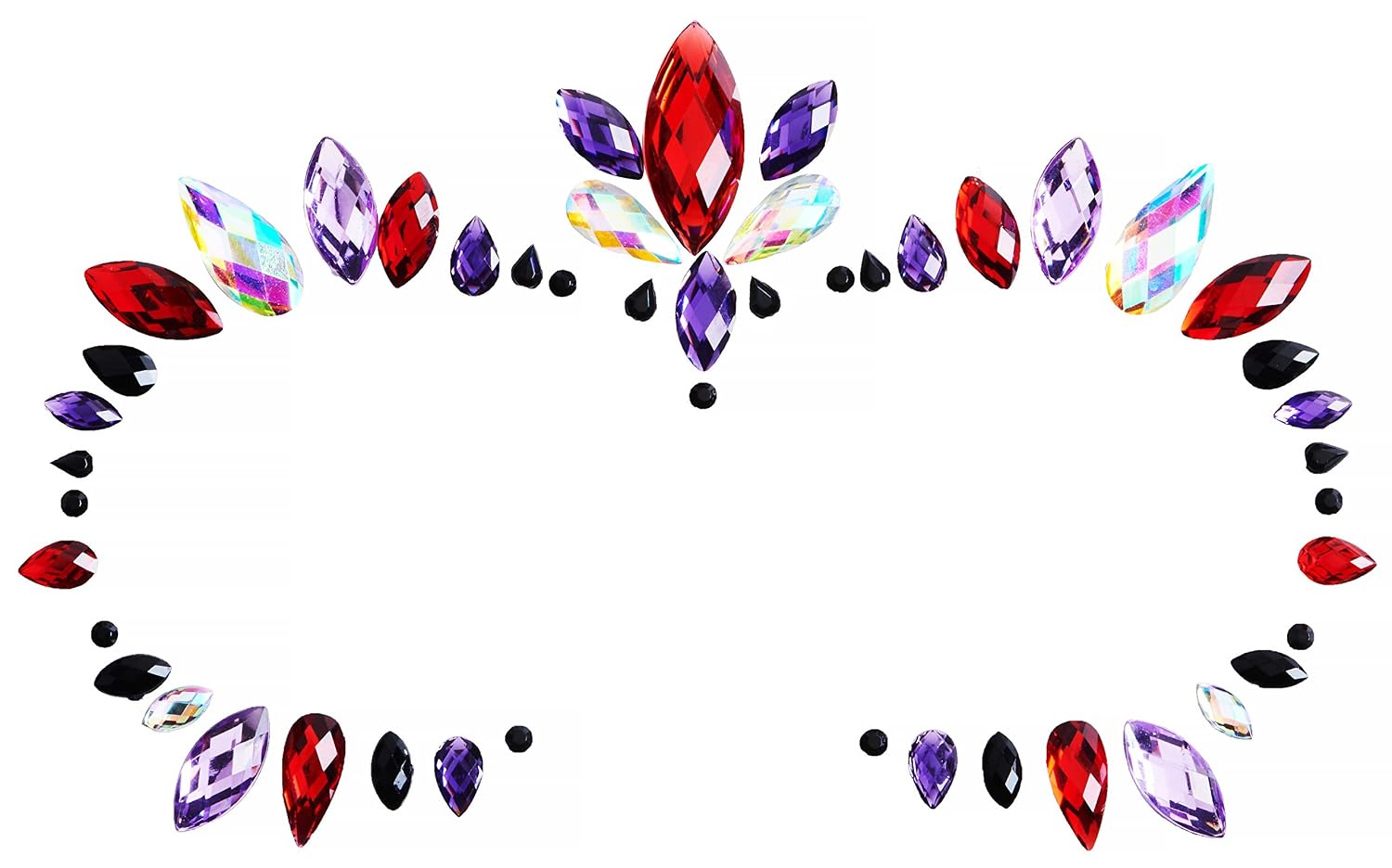 Face Jewels Glitter Gems Rhinestones – Eye Body Jewels Gems | Rhinestone Stickers | Body Glitter Festival Rave & Party Accessories by SoJourner (Ruby Eyes)