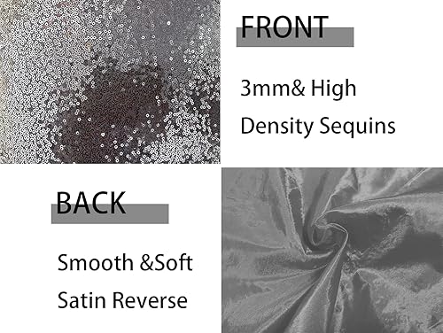 Miniatura 2 de iMaylex 1 funda de almohada decorativa cuadrada brillante con lentejuelas para fiestas, bodas, Navidad, decoración de Año Nuevo, 18 x 18 pulgadas,