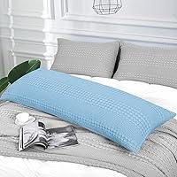 Vista 86 de PHF Fundas de almohada 100% algodón con tejido de gofre de 24 x 24 pulgadas, paquete de 2 fundas cuadradas para decoración elegante del hogar, sin