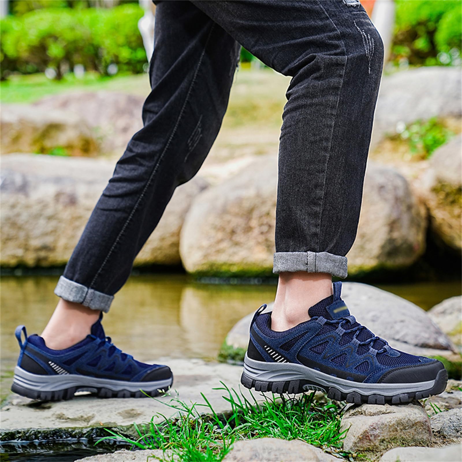Męskie oddychające buty trekkingowe niskie buty outdoorowe