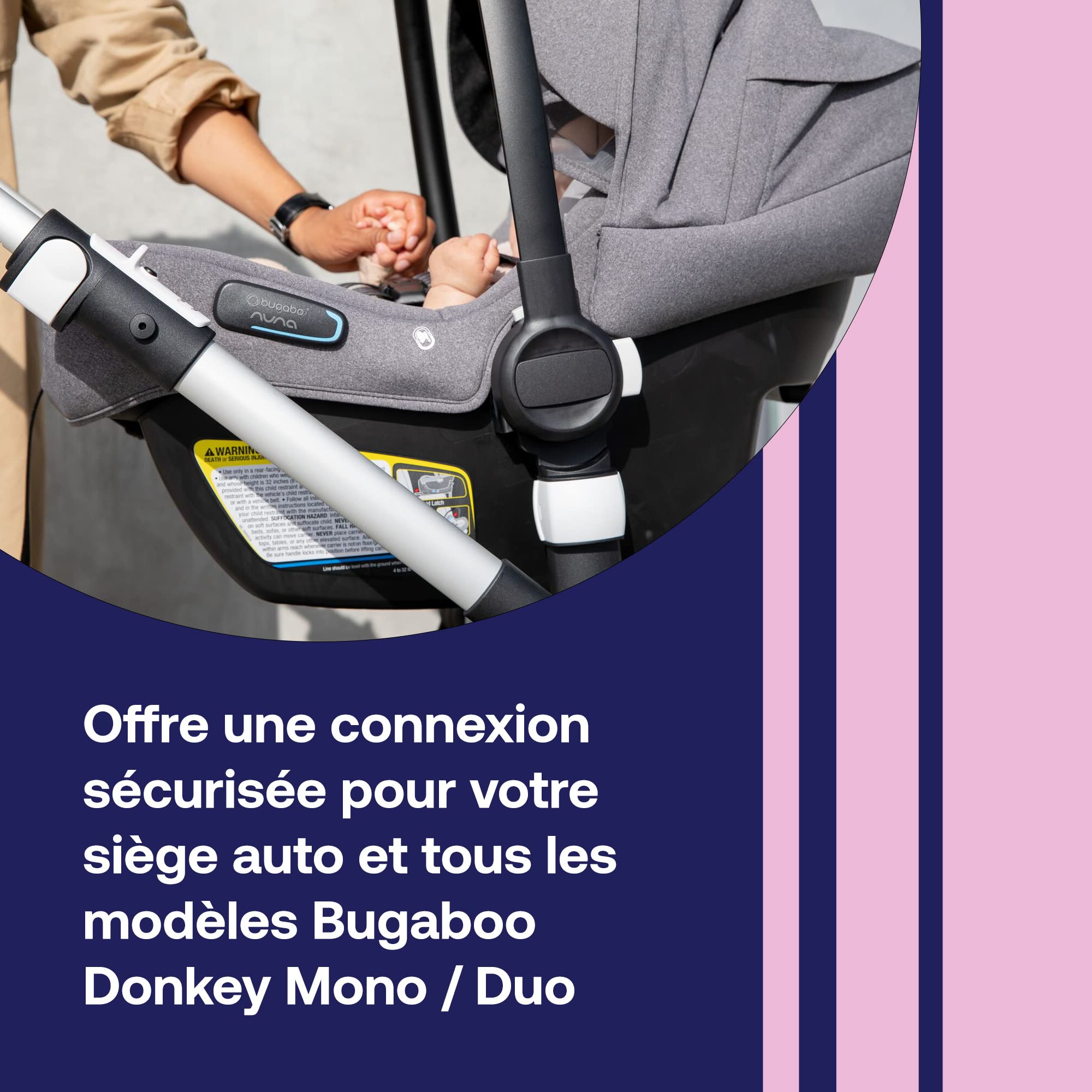 Bugaboo – Donkey Mono/Duo Adaptateur pour siège auto Britax-Römer Gris foncé