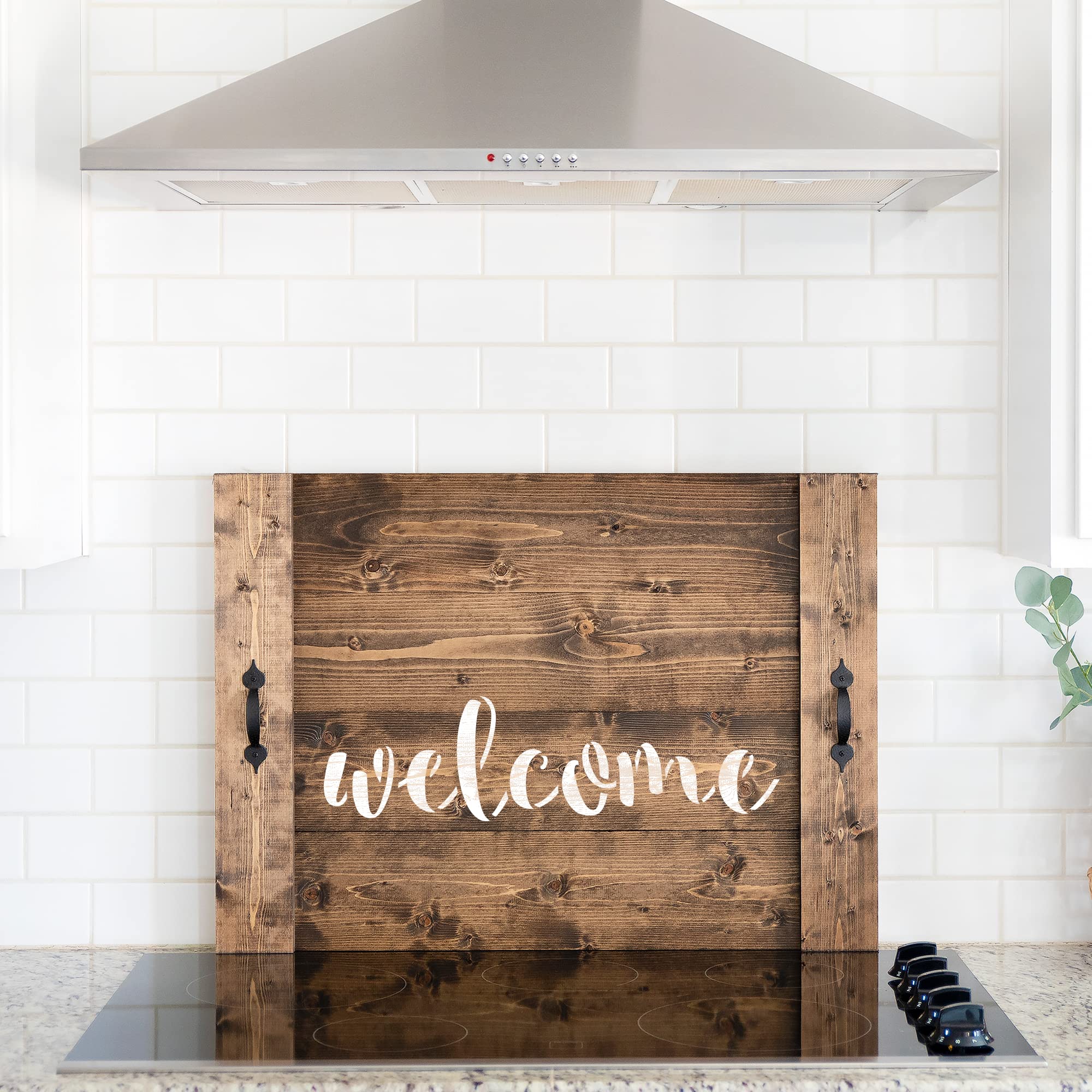 Welcome Stencil Template for Walls and Crafts - Reusable Stencils for Painting in Small & Large Sizes 2