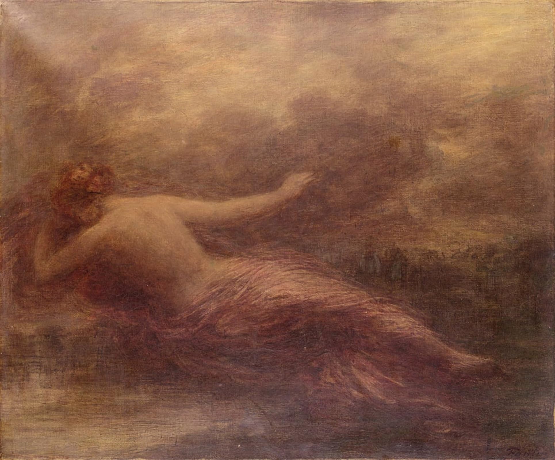 SERENDIPITP Vintage Wall Art Canvas Nordic Poster Canvas Print Picture Night by Ignace Henri Jean Fantin Latour Wall Art Poster for Home Decor 60x90cm