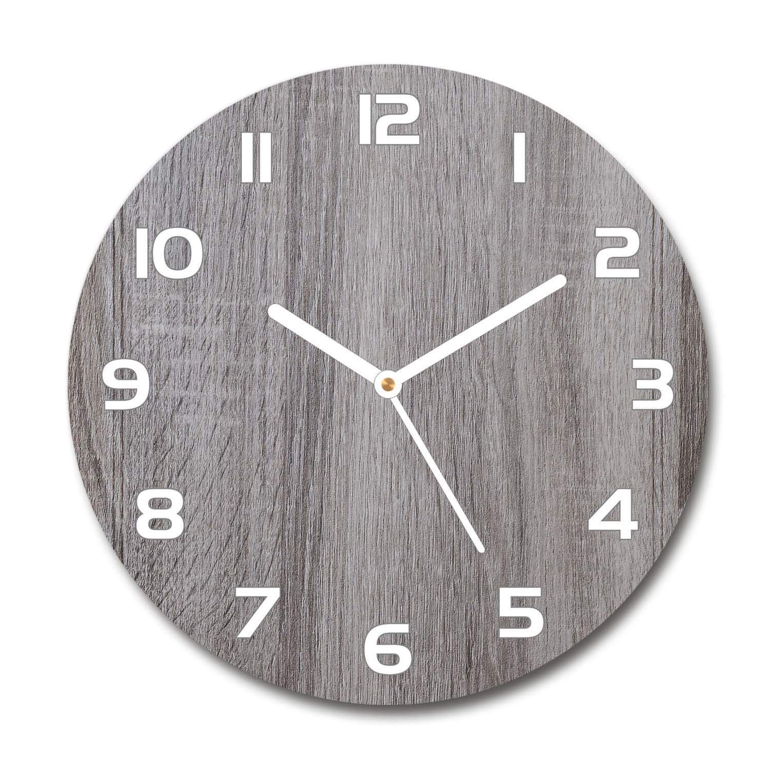 Horloge en verre 60x60cm silencieuse Tulup décoration murale salon