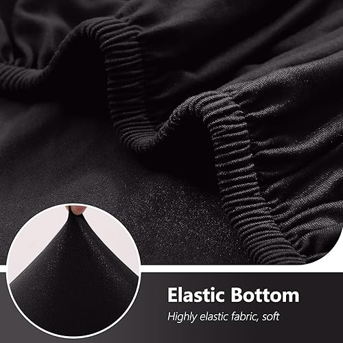 Miniatura 4 de hyha Fundas de sofá de 4 piezas para sofá de 3 cojines, fundas de sofá suaves y lavables, fundas de sofá elásticas para perros, protector de muebles