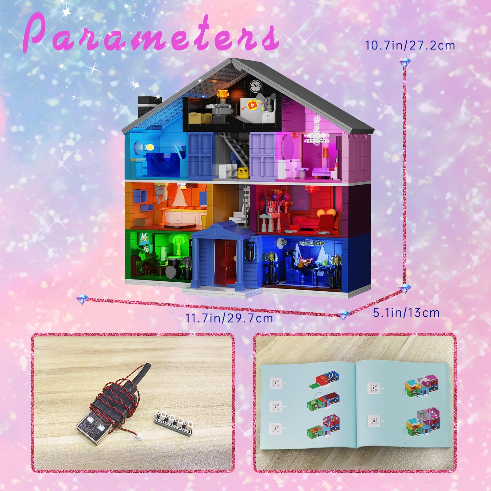 Star House Building Set, Star House Toy Model Compatible with Lego, Christmas and Birthday Gifts for Boys Girls Fans Adults (1426 Pcs)
