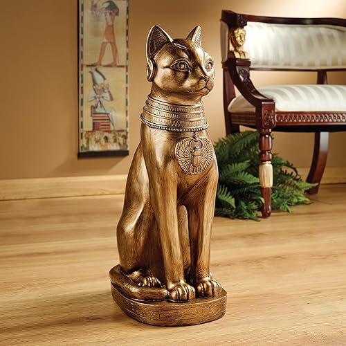 Miniatura 8 de Design Toscano EU1012 Bastet de oro de la estatua del antiguo Egipto, oro antiguo