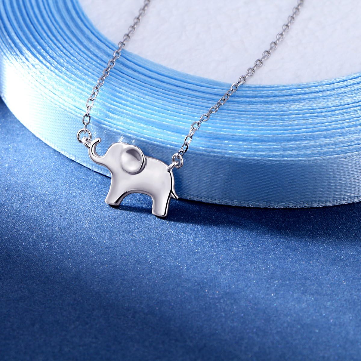 Ladytree S925 Sterling Silver Lovely Elephant Pendant Necklace for Women Jewelry Gift - Image 7
