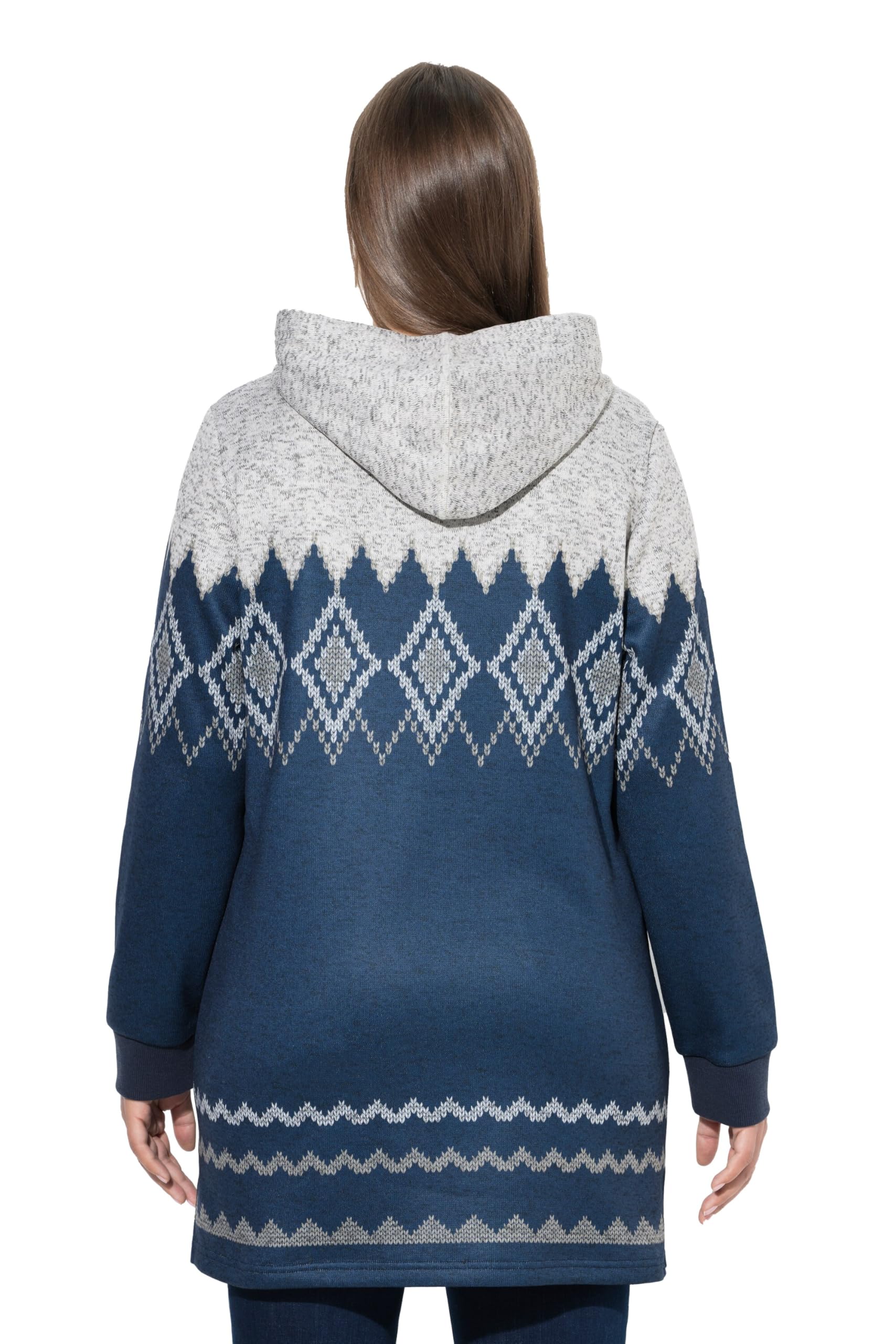 Laurasøn Norweger-Strick-Fleece-Longpullover, Kapuze 842479