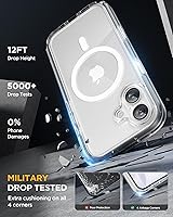 Vista 588 de Miracase Funda magnética para iPhone 14 de 6.1 pulgadas, protector de pantalla de vidrio templado integrado + protector de lente, compatible