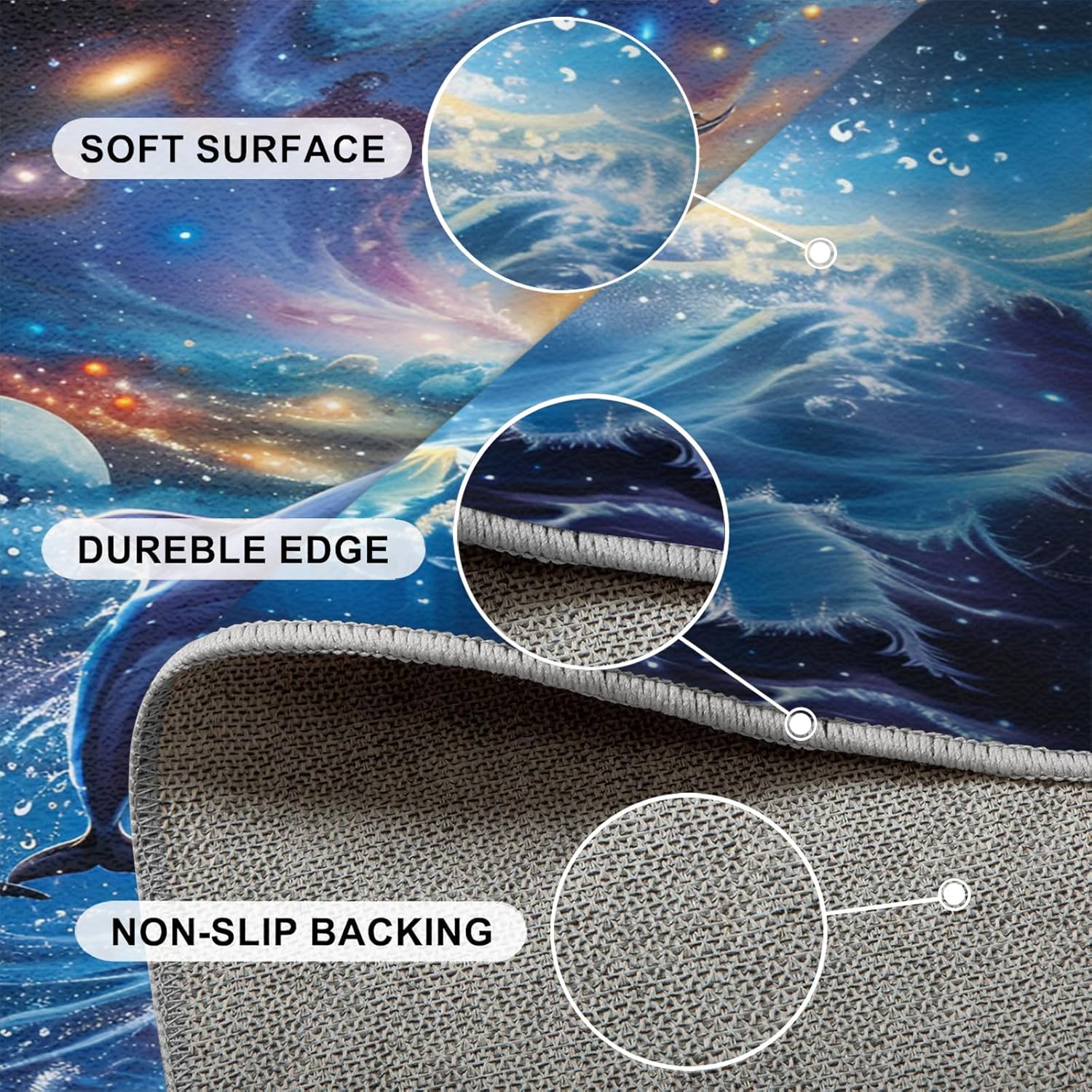 FACADUP Galaxy Dolphin Rug 150x180cm Creative Blue Ocean Starlit Sky Dolphin Rugs Soft Comfort Low Pile Carpet for Nursery Classroom Dorm Study Office Room Decor 7 81vfk8SRZCL. AC SL1500