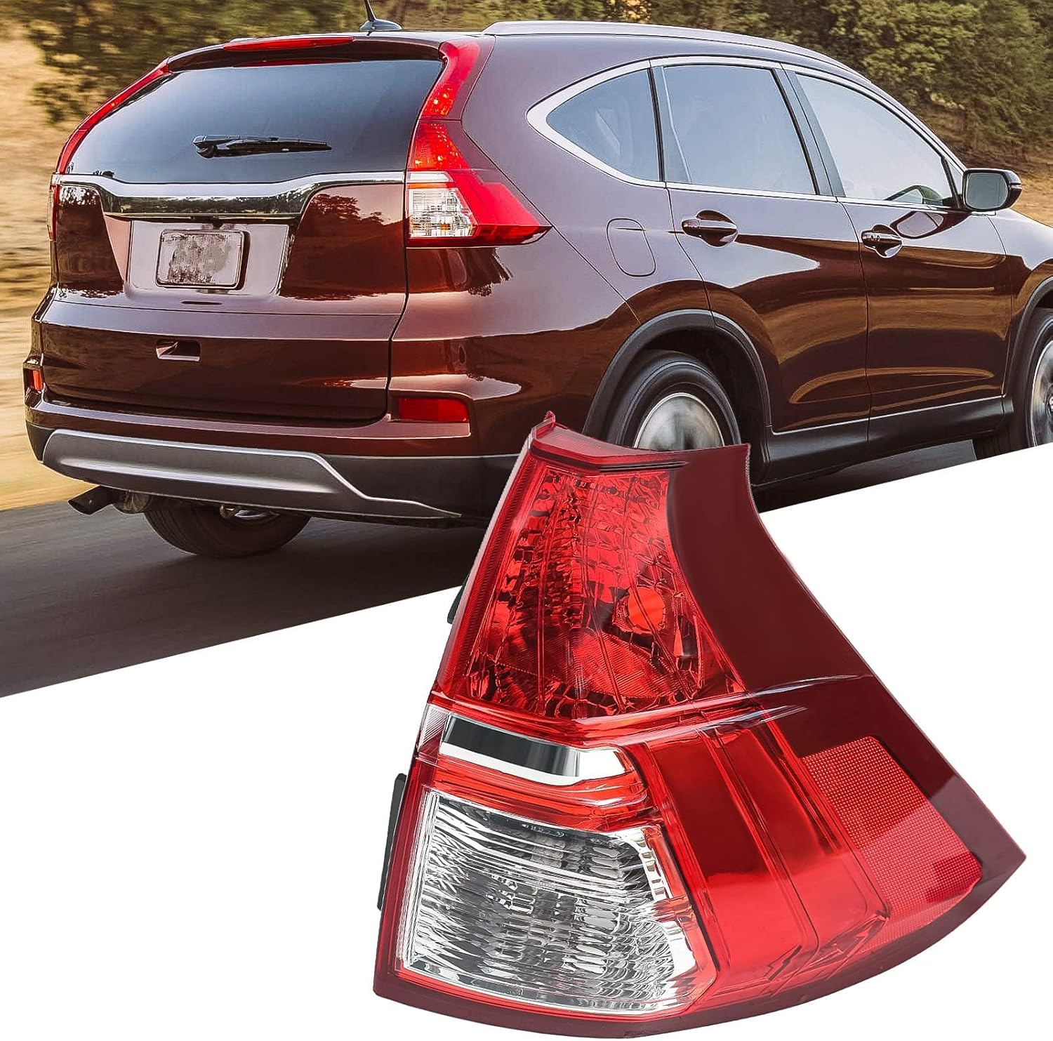 Huray Tail Light for Honda CRV 2015 2016 Taillight Assembly Brake Lamp Replacement 33500-T1W-A01 Passenger Side (Right)