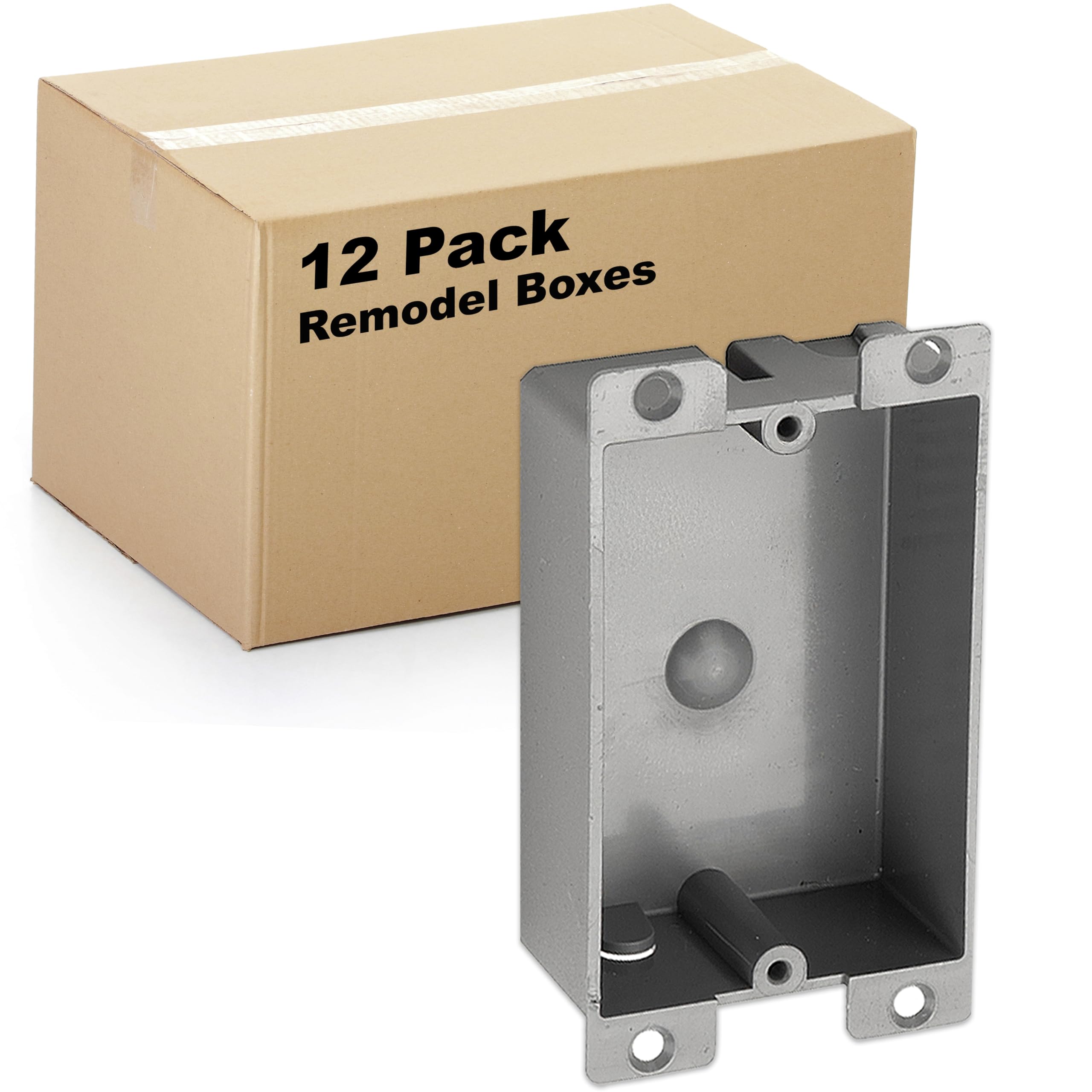 Shallow Electrical Box - 1-Gang PVC Remodel Box -16