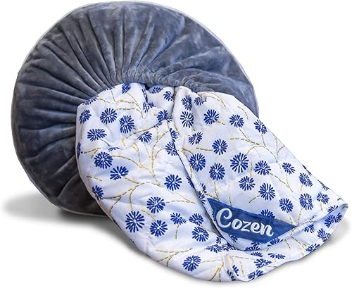 Flippy Cozen - Cojín de forro polar portátil 2 en 1 para adultos, solución versátil de comodidad para el hogar y compañero de viaje, compacto,