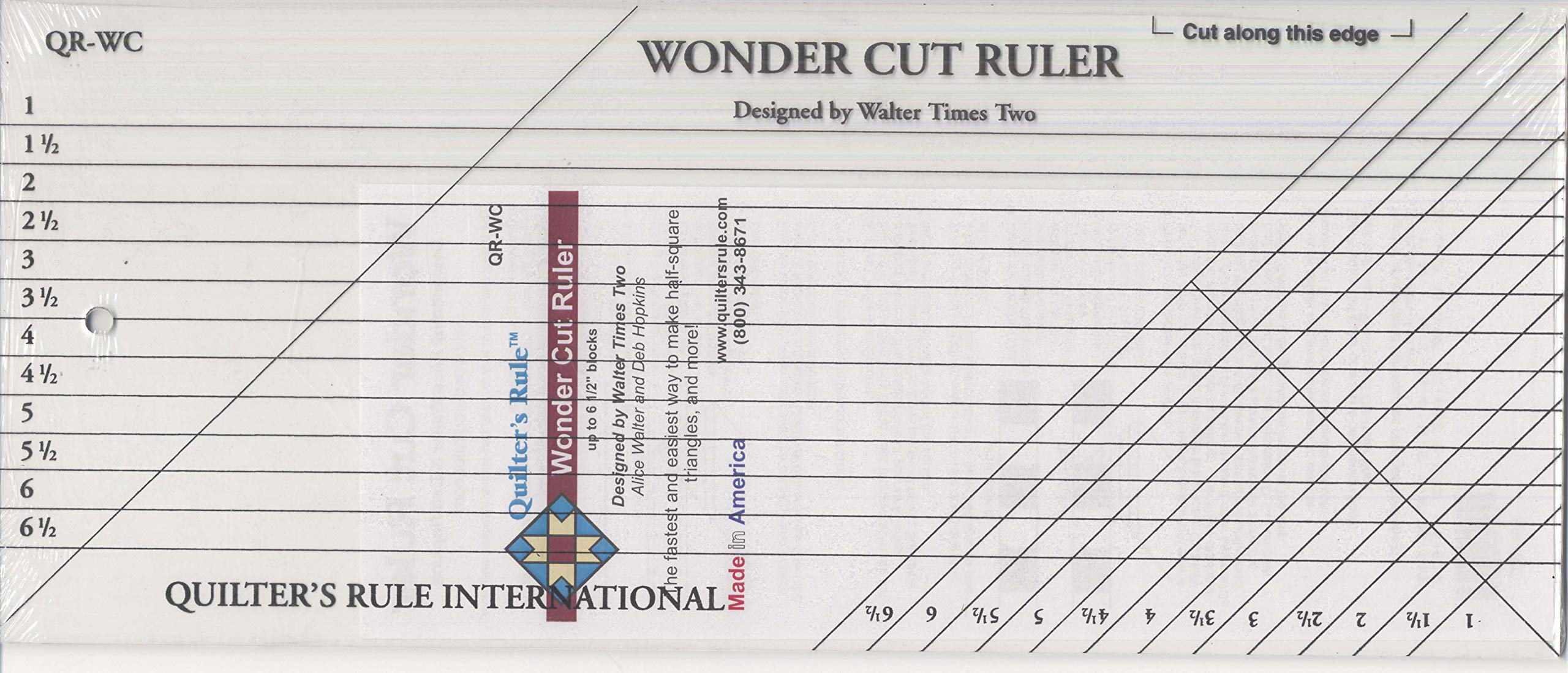 Quilters Rule Wonder Cut Ruler 6 1/2in x 14 1/2in