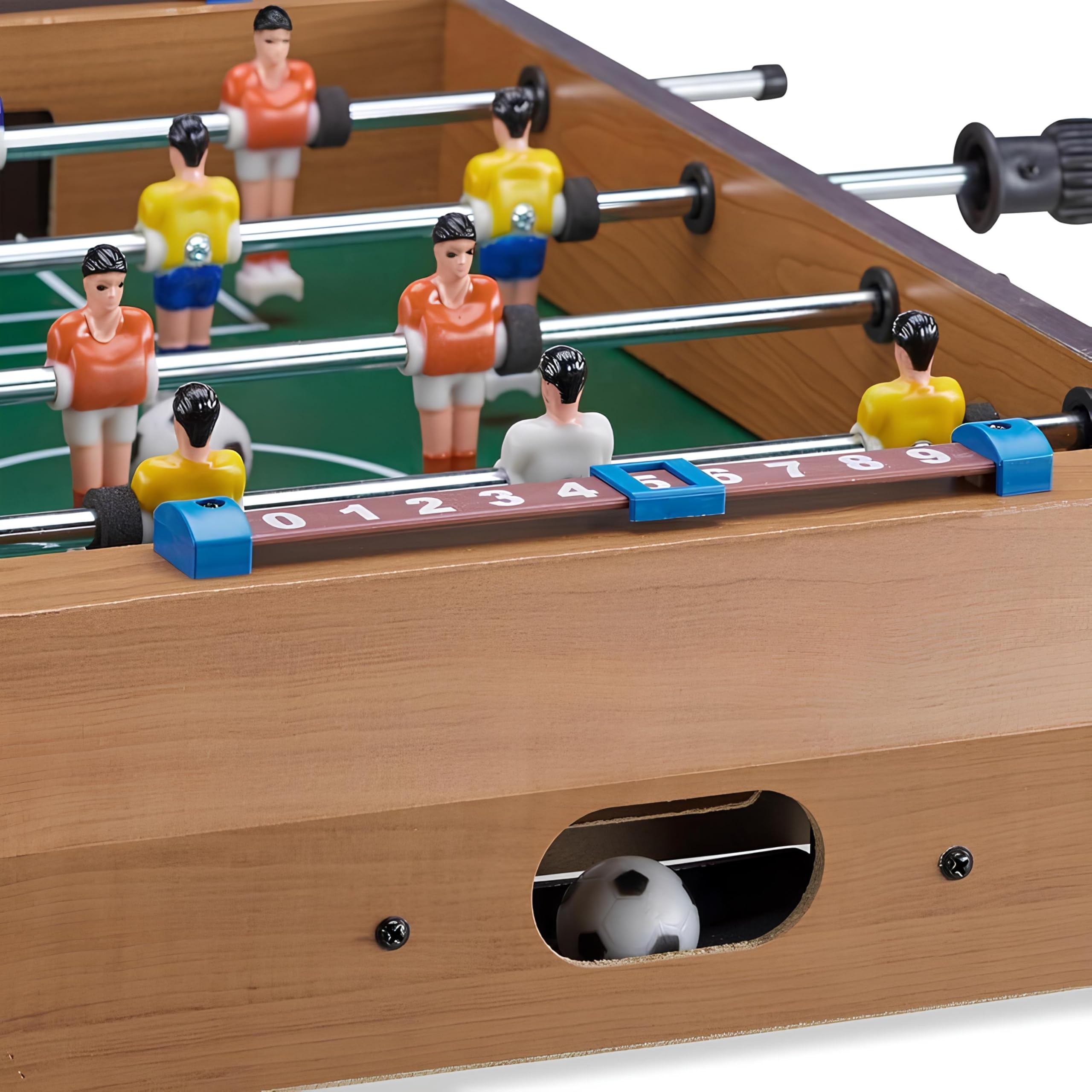 Calcetto Biliardino Calciobalilla in Legno da Tavolo cm 48,5x30x5 Calcio Balilla da Tavolo in Legno con Segnapunti Gioco Calcetto Biliardino Calcio Balilla per Bambini e Adulti Calcetti Gioco in Legna