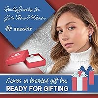 Vista 5 de Aretes de plata de ley con flores pequeñas simulados para niñas de 0.236 in