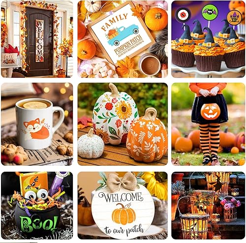 Miniatura 26 de Heflashor Vinilo adhesivo con purpurina para manualidades, 12 hojas de vinilo permanente brillante de 12 x 10 pulgadas, vinilos extraíbles