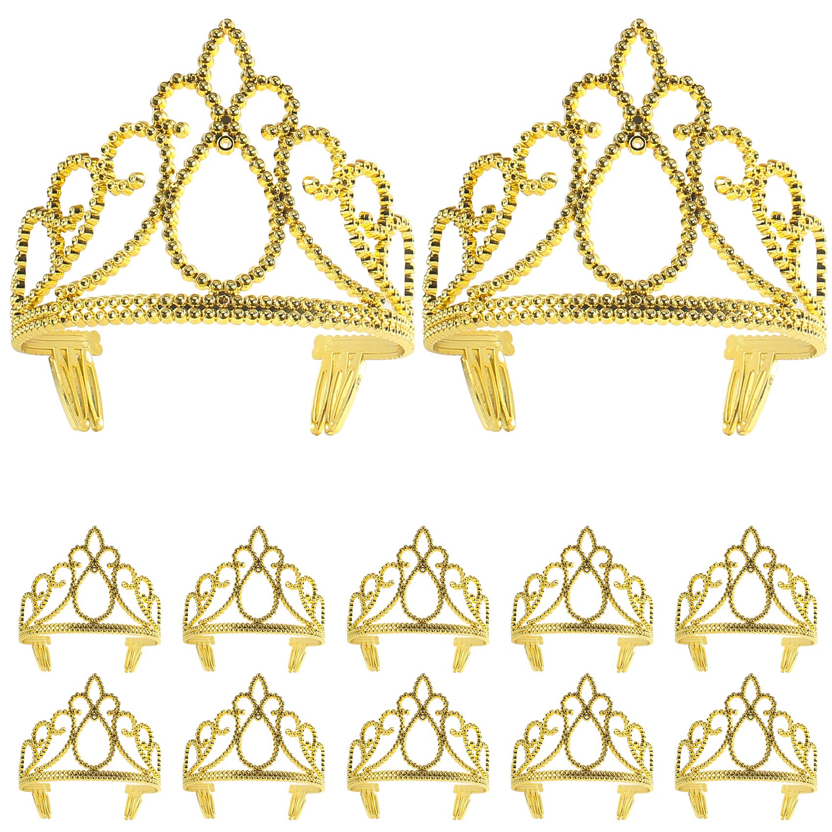 XiangGuanQianYing 12 Pieces Dress up Crowns Princess Crowns and Tiaras Party Favor Accessories Tiaras for Little Girls