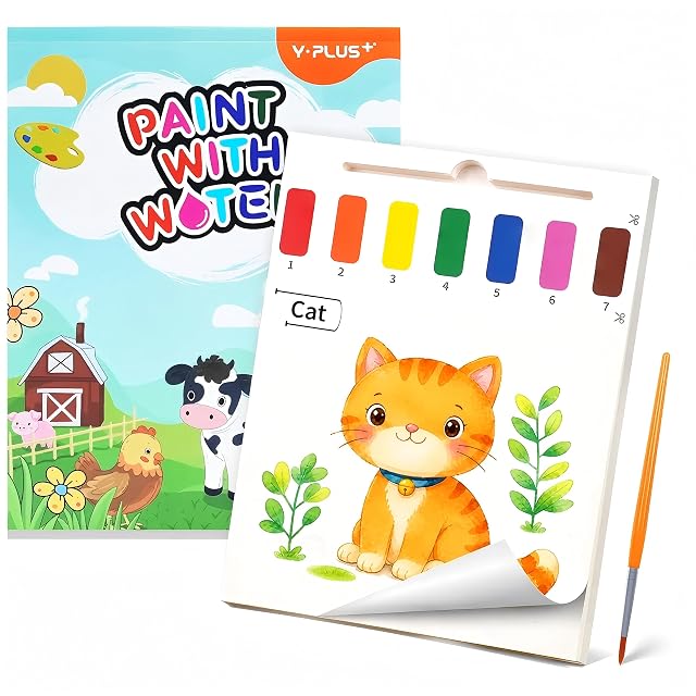 YPLUS Libro de Pintar con Agua para Niños 1-3 Años, Tema Marino