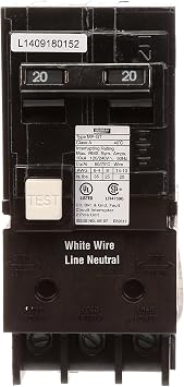 Murray MP220GFA 20 Amp 2-Pole Gfci Circuit Breaker with Self Test & Lockout Feature