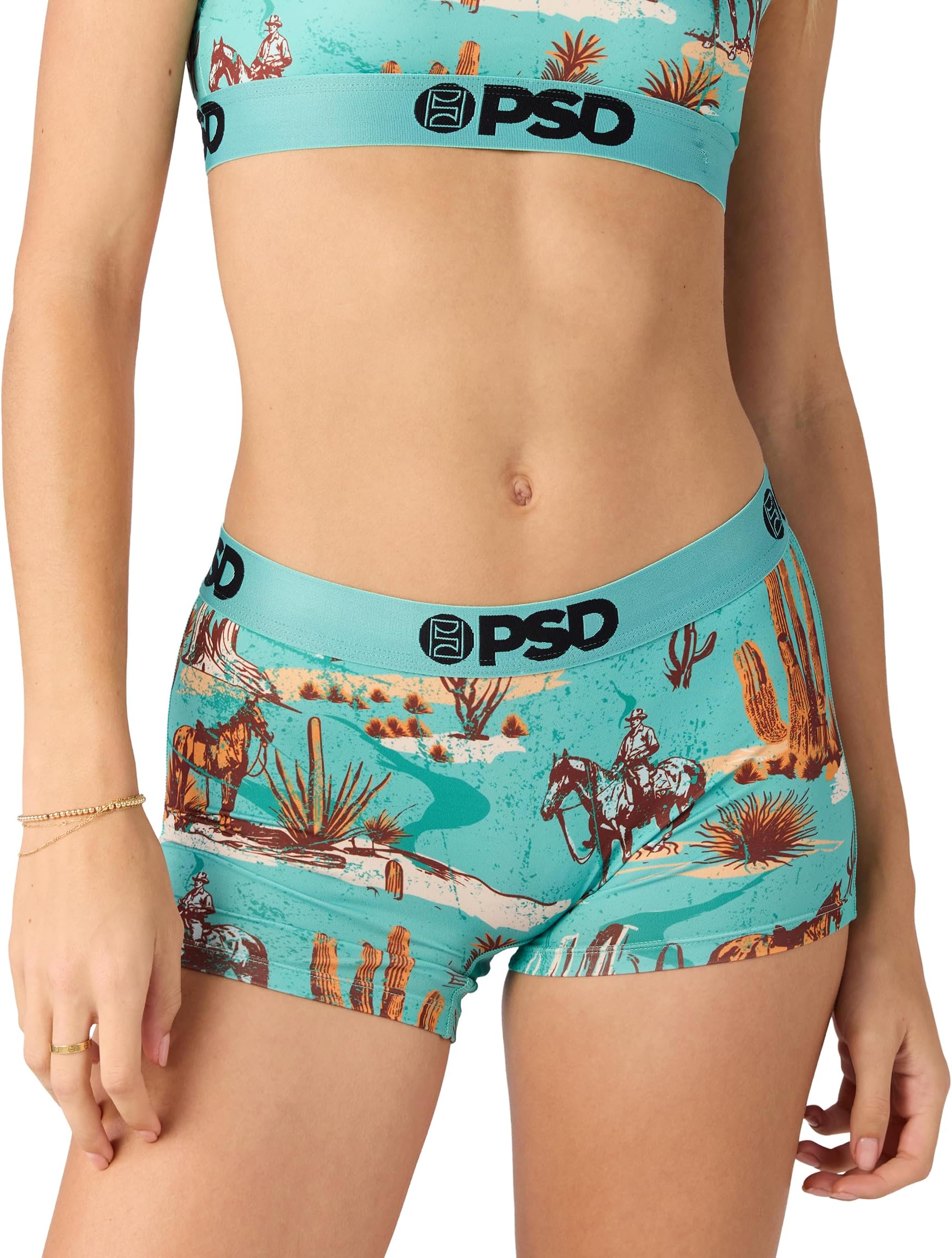 Underwear Womens Boyshorts - Western Print, Comfortable Boy Short Underwear for Women, Womens Underwear Packs & Singles