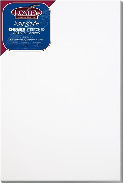 Loxley 36 x 24-inch Deep 36 mm Edge Ashgate Chunky Stretched Artists Canvas, White