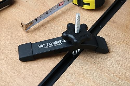 Miniatura 5 de Abrazaderas de sujeción en T de aluminio, 6-3/8 pulgadas de largo x 1-1/4 pulgadas de ancho, carpintería y abrazaderas, chorro de arena fina