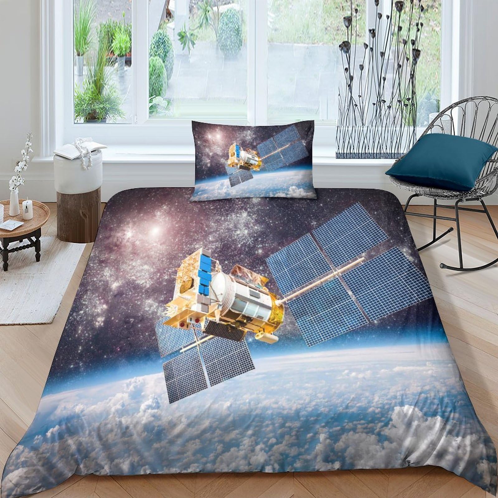 Parure de lit 3D galaxie et espace pour un endormissement paisible des enfants