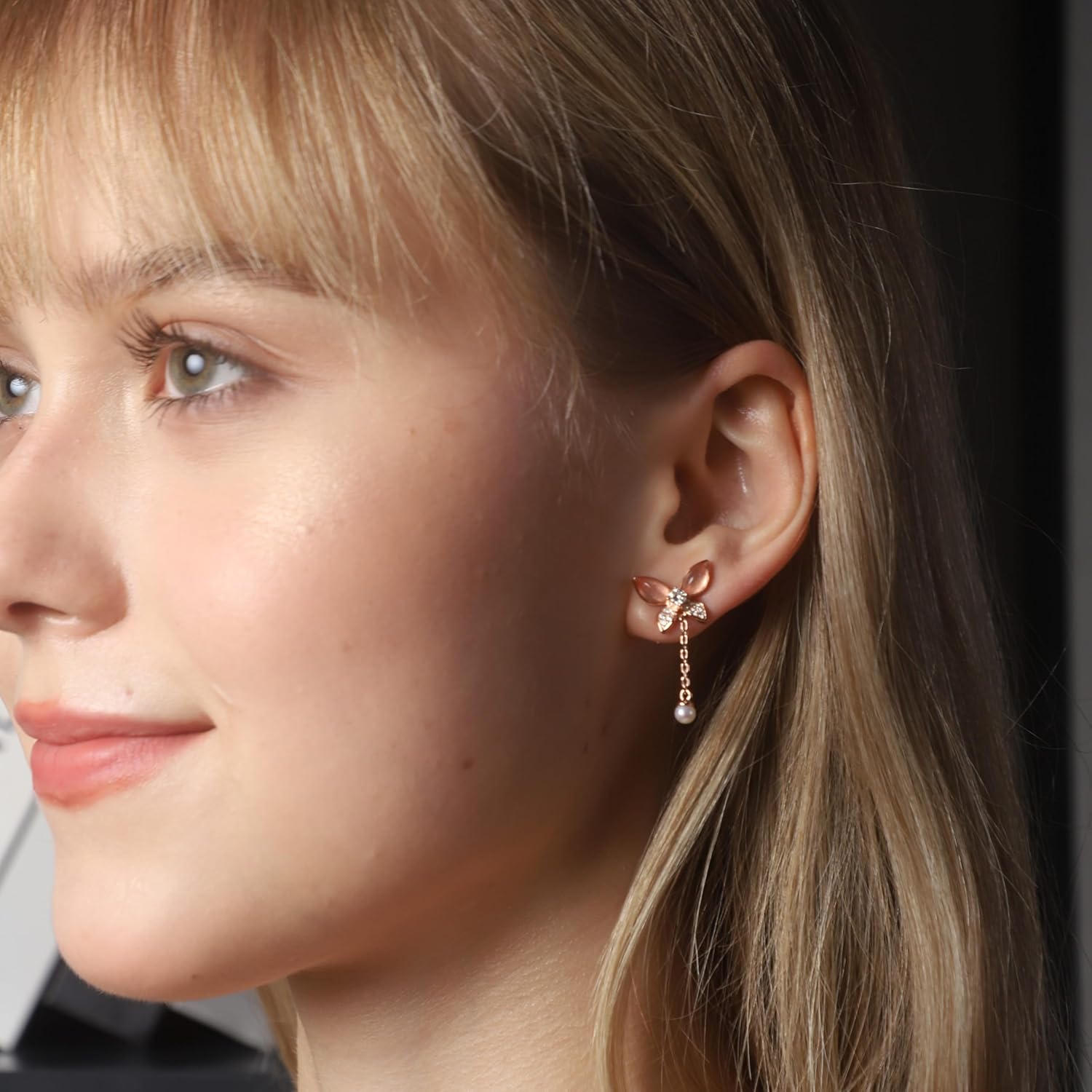 0.3 Carat LAB Grown Diamond Crystal Stud Earrings in Gold Plated S925 Sterling Silver Earrings for Women - Image 4