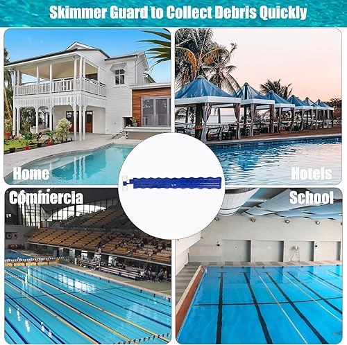 Miniatura 6 de NICENICY Brazo de desnatador de piscina, protector de desnatador, desnatador de piscina, desnatador de piscina manos libres para recoger escombros,