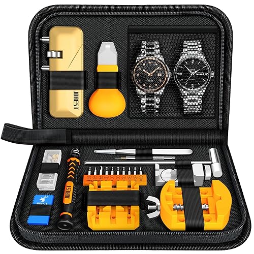 【2024 New】JOREST Watch Repair Tool Kit, Battery Replacement & Strap
