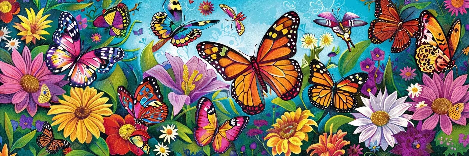 Kit complet de diamond painting 5D grand format 65x200cm broderie diamant colorful